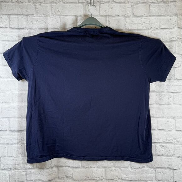 Polo Ralph Lauren Mens 4XB T-Shirt Navy Blue Crewneck Rainbow Jockey Big & Tall - Picture 3 of 5